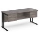 Maestro Cantilever Leg Straight Desk with Two Fixed Pedestals